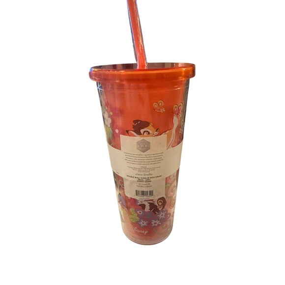 VERA BRADLEY DISNEY TUMBLER W/STRAW:NWT BAMBI New Pink - Picture 4 of 7